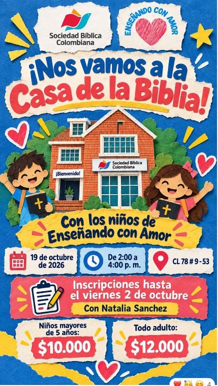 Invitación al encuentro Nos vamos a la Casa de la Biblia de Enseñando con Amor